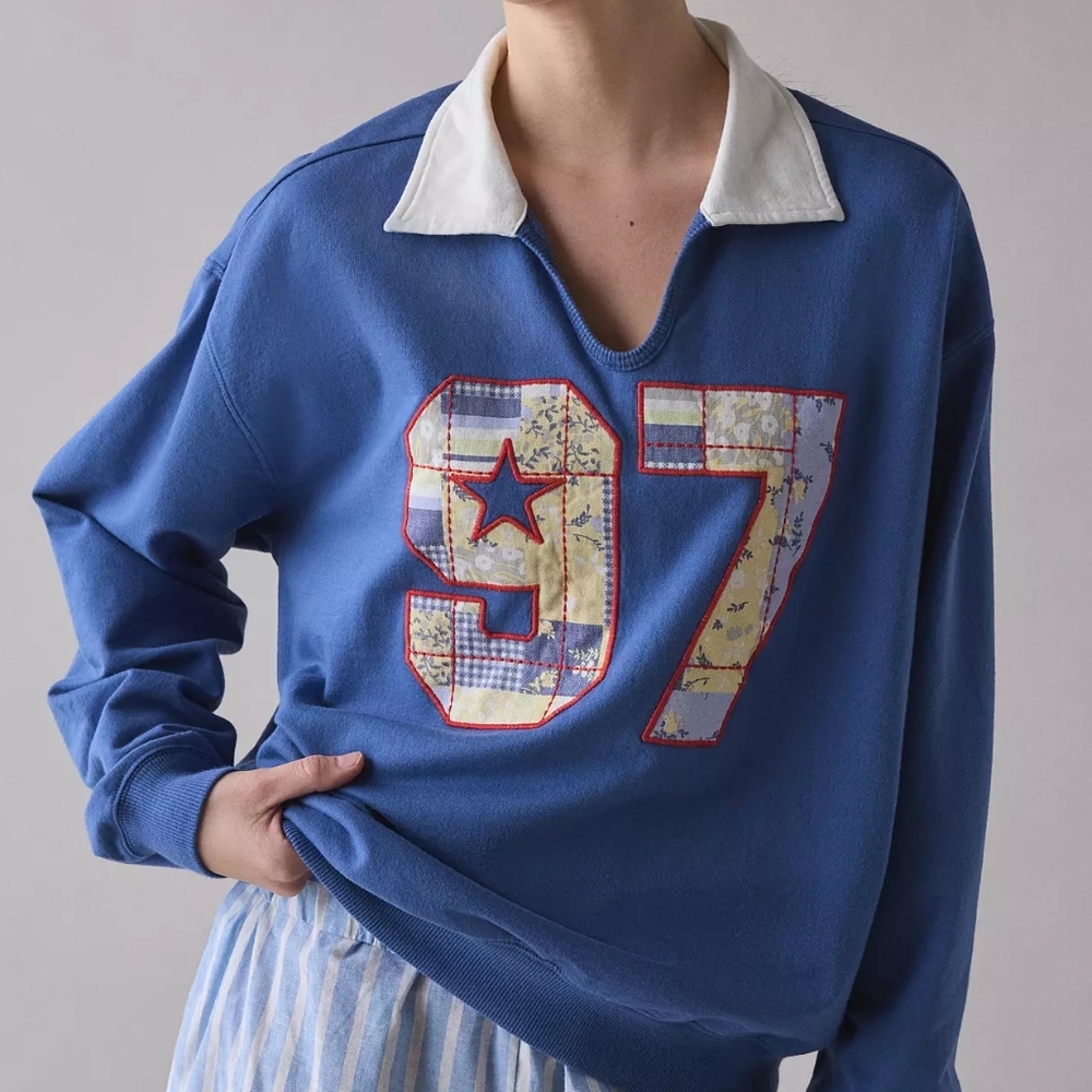 Urban Outfitters Womans 97 Applique Graphic Long Sleeve Pullover Sweater